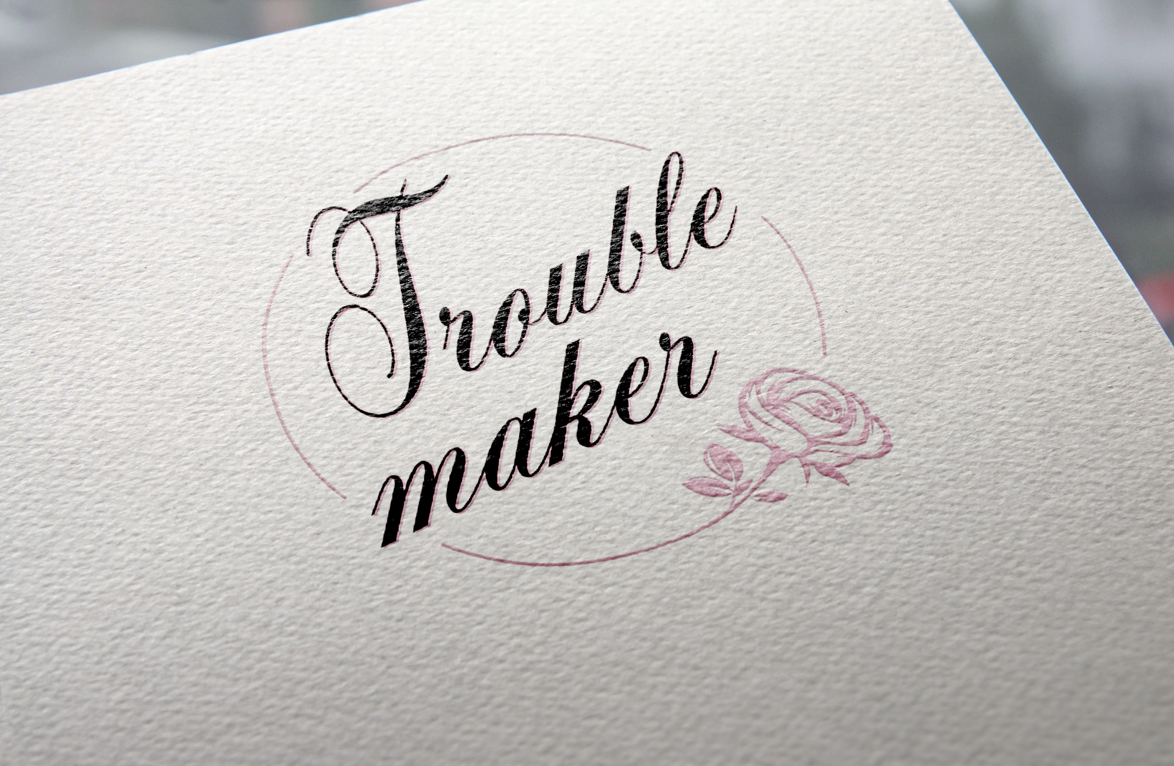 Natural Paper Printed Logo MockUp